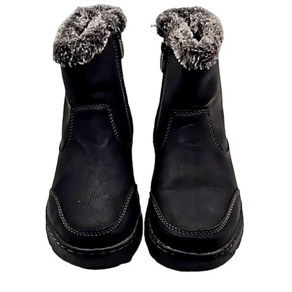 Khombu Addison Women's Black All-Weather Ankle Boots - Size 6 - Picture 1 of 5